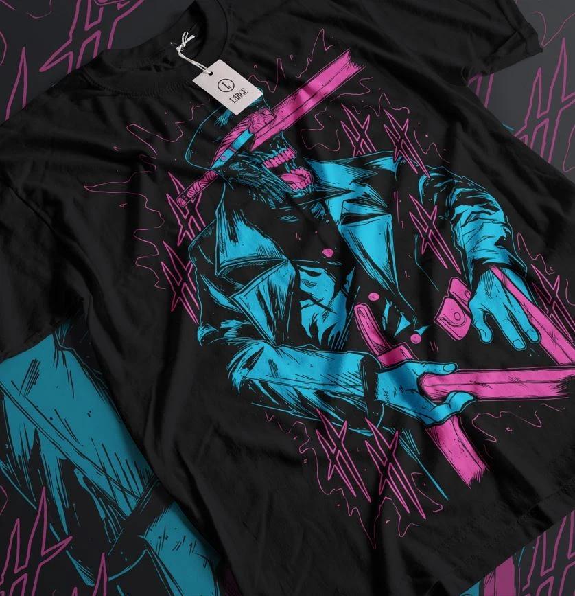 Chainsaw Unisex Katana TShirt Chainsaw Unisex Anime CSM Denji Power Gift Shirt S