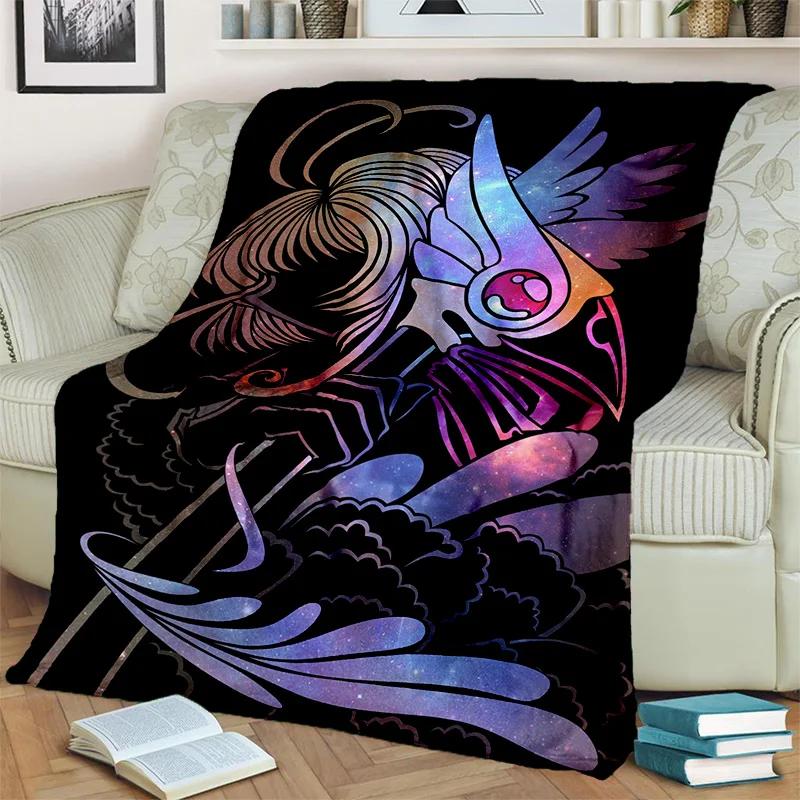 Sakura 3D Cute Card Captor Anime Cartoon Blanket,Soft Throw Blanket for Home Bedroom Bed Sofa Picnic Office Cover Blanket Kids