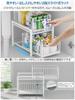 DAIWIN Under-Sink Storage Slide Rack, 2-Tier Shelf, 27cm Wide, with Drawer, Spice Storage Rack, Large Capacity Kitchen Storage Rack, Easy Assembly, Sp