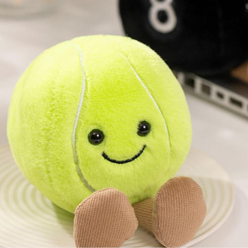 1Pc Birthday Gift Super Cute Basketball Football Tennis Baseball Billiards Plush Toys Soft Stuffed Balls Pillow Players Souvenir