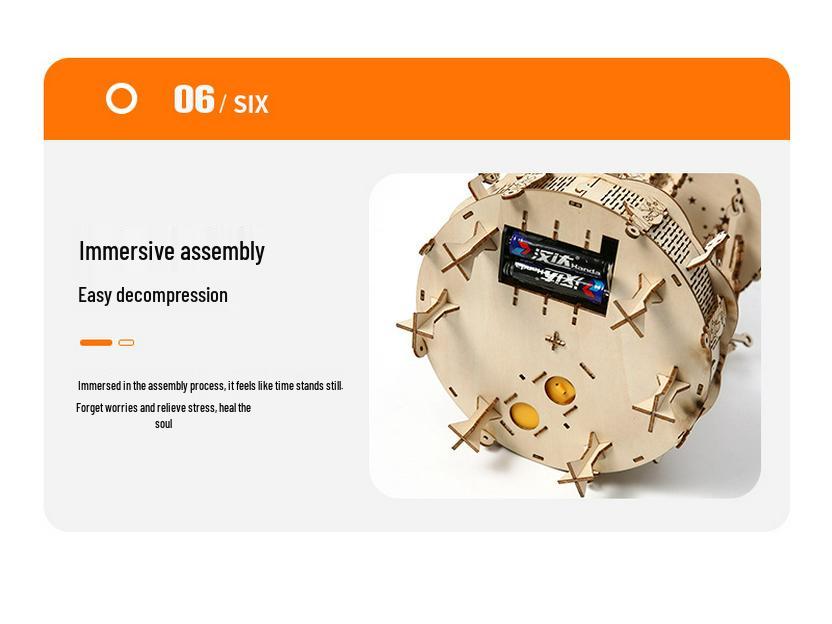 Handmade Wooden Carousel Jigsaw Puzzle Toy – Educational Ornament for Children