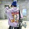 Latest vintage Y2K teddy bear double-sided printed hooded pullover hoodie for boys and girls,casual top for children of all ages