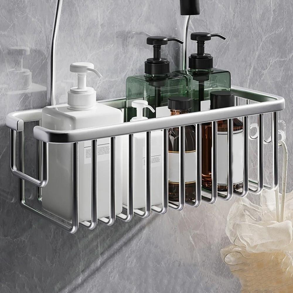 Wall-Mounted Bathroom Hanging Basket Toilet Shower Rack  Bath Products Storage Accessories
