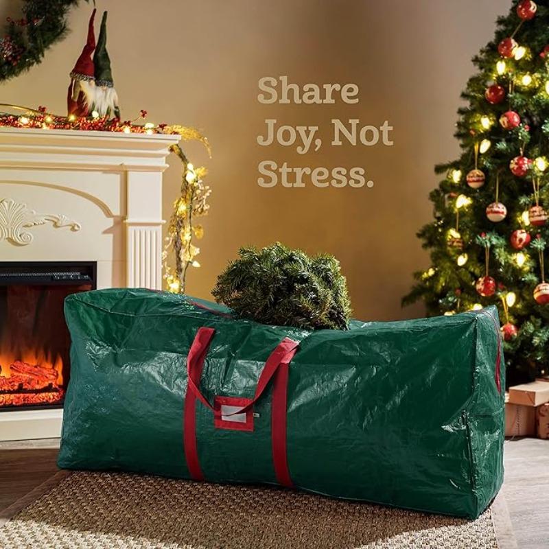 Christmas Tree Storage Bag Waterproof Moisture-proof Durable Christmas Tree Dustproof Zipper Bag Handbag