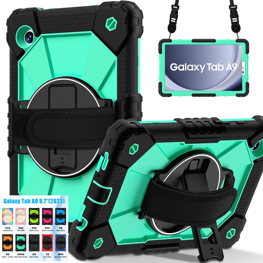 360 - Degree All - Round Protection! Multifunctional Tablet Case for Samsung Galaxy Tab A9. SM-X110/SM-X115 8.7