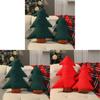 Christmas Tree Plush Pillow With Plant Flower Pattern For Home Decor And Sofa Cushion