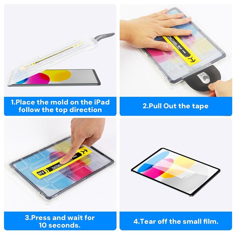 Tempered Glass For iPad Air 13 11 5 4 Pro 13 11  A16 11th 2025 12.9 10th 9th Mini 7 6 HD Screen Protector Film Easy Install Tool