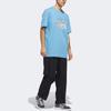 Adidas Originals Henry Jones Nora Cartoon Pattern Printed Round Neck Short Sleeve T-Shirt Men T-Shirts Blue IU0119