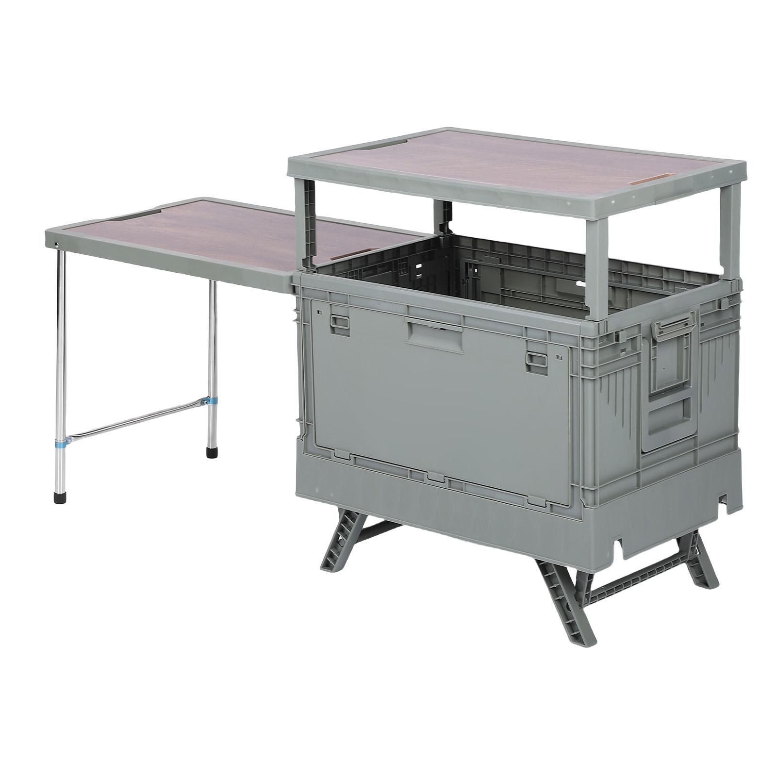 Folding Camping Storage Box with Table