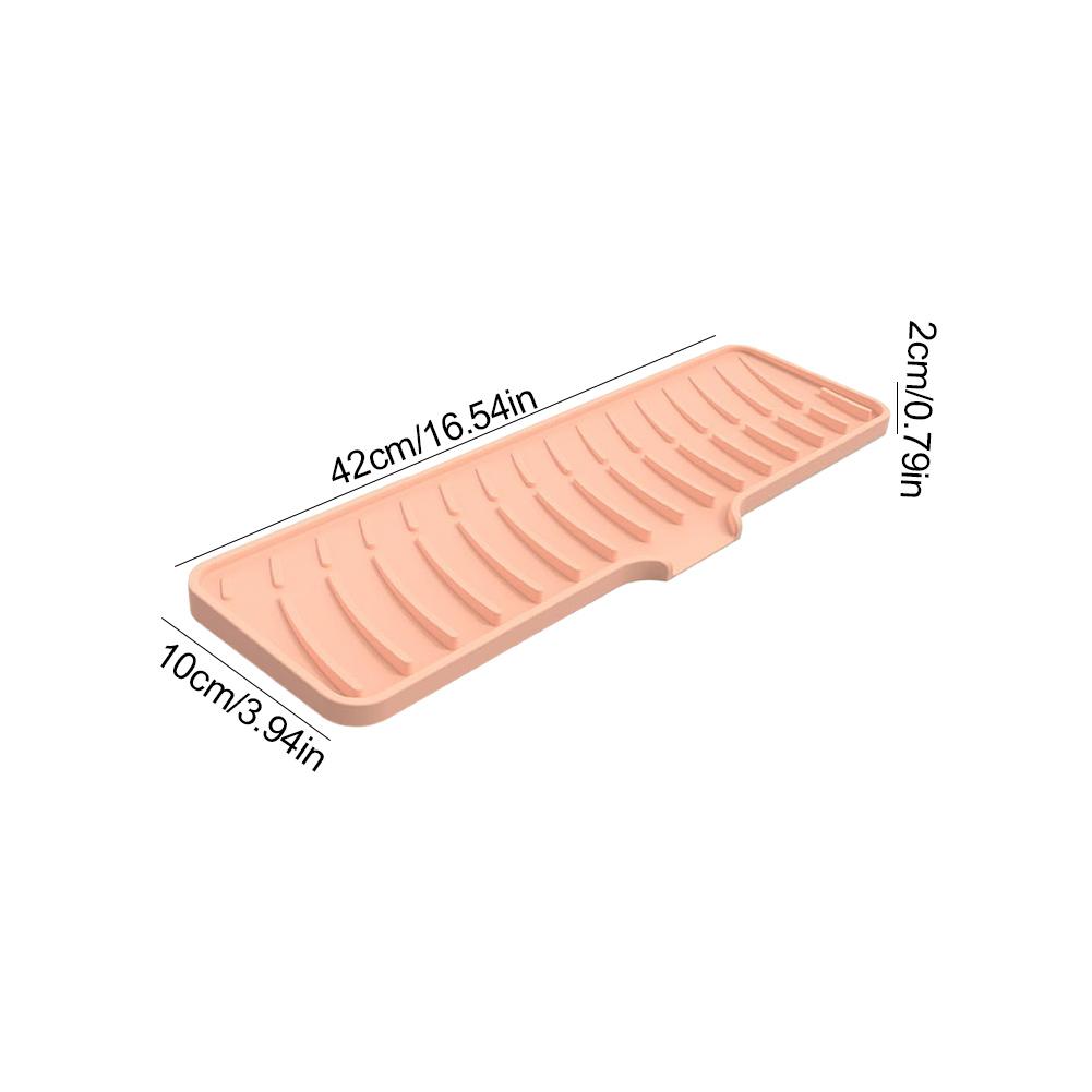 

Silicone Sink Faucet Mat Drying Wear Resistant Drainage Pad Countertop Water Drainer Quick-Drying Kitchen Sink Draining Gadgets рожевий