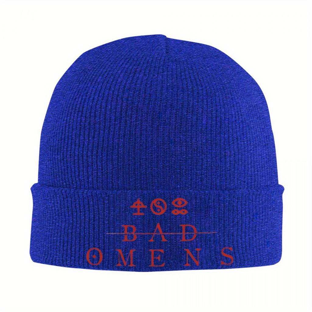 Bad Omens Nur so tun als ob Mütze Herbst Winter Beanie Mützen Warm Metall Rock Mütze Damen Herren Acryl Strickmütze