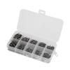 500PCS High Carbon Steel Rolling Barrel Fishing Swivels 4# 6# 8# 10# 12# Heavy Duty Fishing Bearing Swivels Mini Black