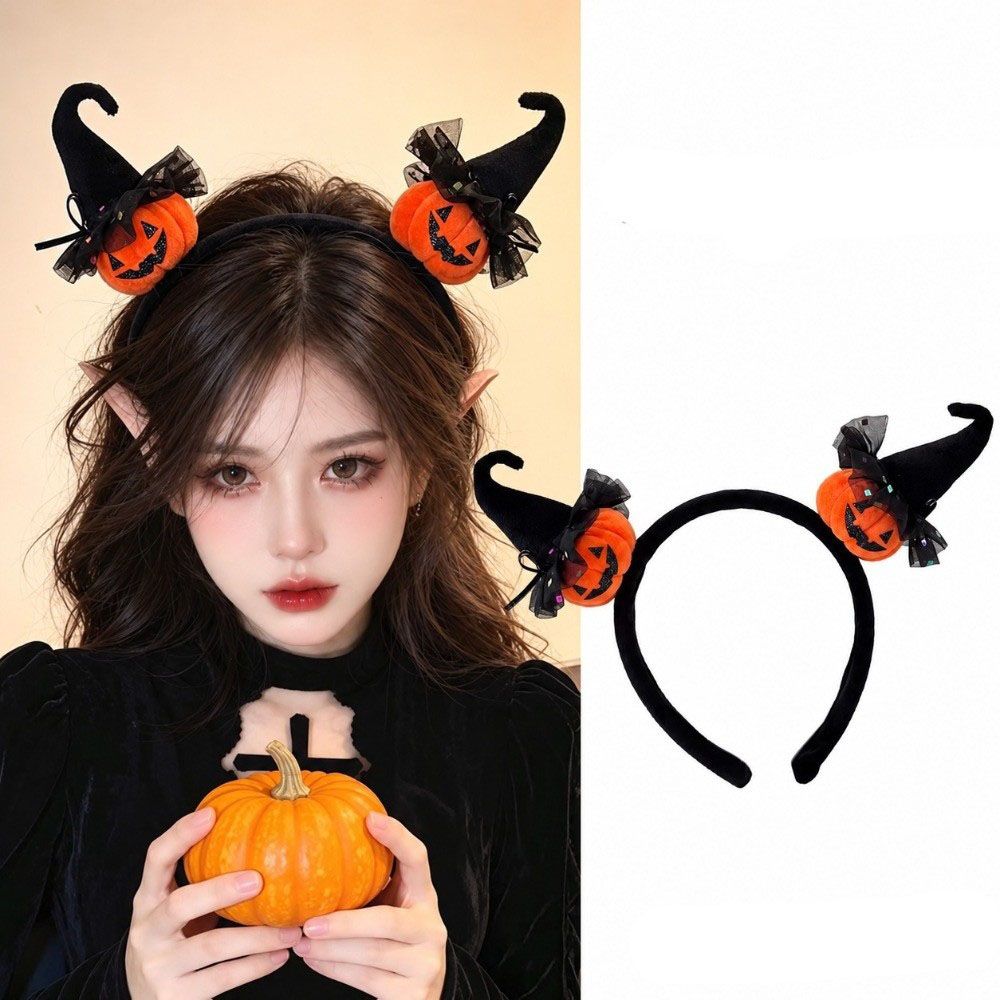 Spider Halloween Headband Ghost Halloween Party Hair Band Interesting Cone Hat Hair Hoop Girl