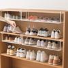 Foldable Hook-Type Shoe Rack and Storage Cabinet with Under-Hanging Partition