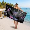 Nirvana Customized Name Text Beach Towel, Soft Absorbent Towel Beach Pool Travel Personal Gift