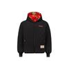 Evisu Da Mo Logo Reversible Hooded Down Jacket Unisex Outerwear Black 2EAHTM0NJ713RX