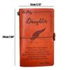 New To My Daughter Where Ever Mom Love Dad Leather Business Journal Notebook Diary Stationery School Office Writing Supplies