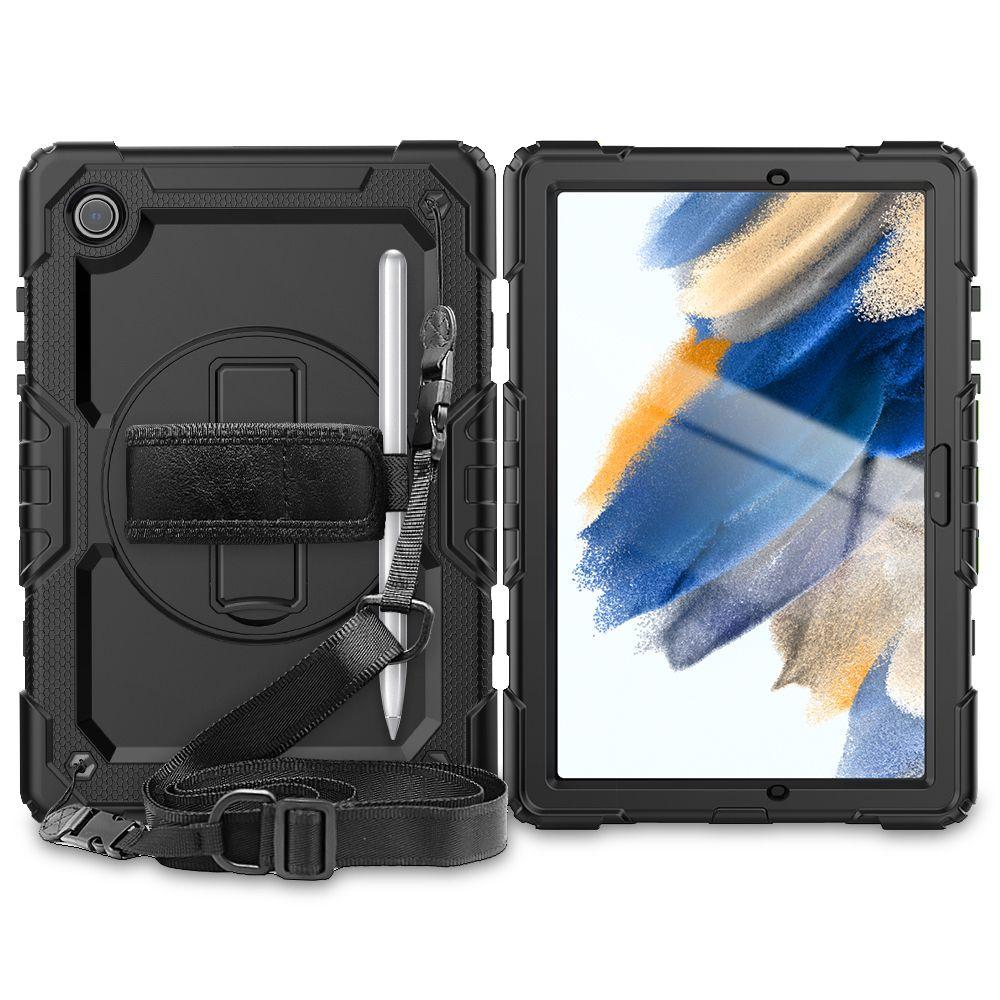 Case for Samsung Galaxy Tab A8 10.5 SM-X200 SM-X205, Armored Rotating 360, Black