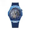 Mode Neue Nachtlicht Herren Mechanische Uhr Wasserdicht Lässiger Stil Silikon Business Hohl-Design Automatisches Zeitmessgerät