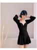 2024 Sweet Pure-Style Slimming Long-Sleeve Underwire One-Piece Swimsuit for Women