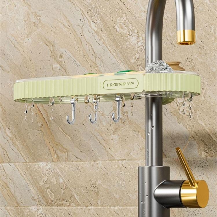Stable Sink Sponge Shelf Functional Water Tap Sponge Storage Organizer Practical Kitchen Dishes Organizer Rack