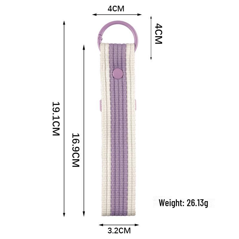 Personalized Pure Cotton Canvas Belt Keychain with Contrast Colors – Handmade INS Style