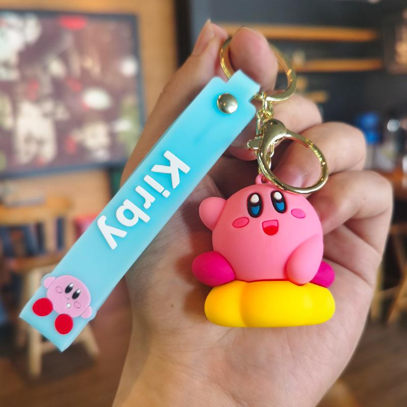 Cartoon Pink Kirby Doll Cute Girly Heart Backpack Keychain Couple Backpack Keychain Cute Personalized Gifts Y2k Fashion