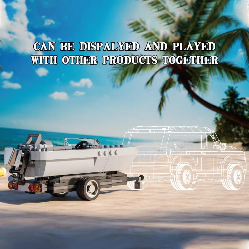 163 STÜCKE Schlepper Bausteine Anhänger Mit See Schnellboot Modell Steine Schreibtischdekoration Lernspielzeug Für Kinder Weihnachtsgeschenke