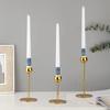 Candle Holder | Vintage Modern Gold Candlestick for Table, Mantel & Wedding Decor