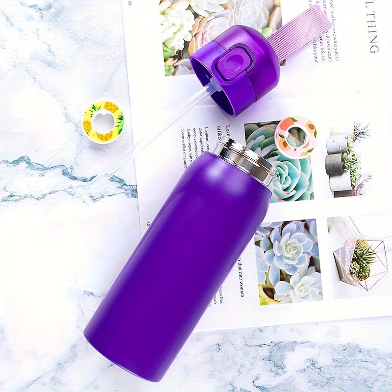 Stainless Steel Sports Insulated Bottle With 1/7pcs Random Fruit Flavor Pods Portable Water Cup For Fitness Gym Outdoor Activity