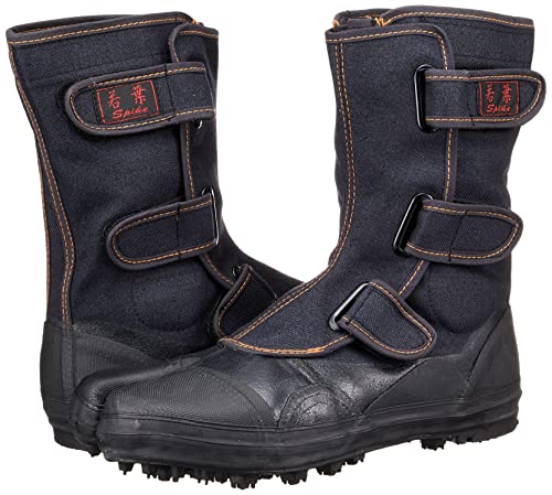 Sokaido Forestry Work Rubber Spike Shoes, Young Leaves, Black, I-98, Size 29.0cm