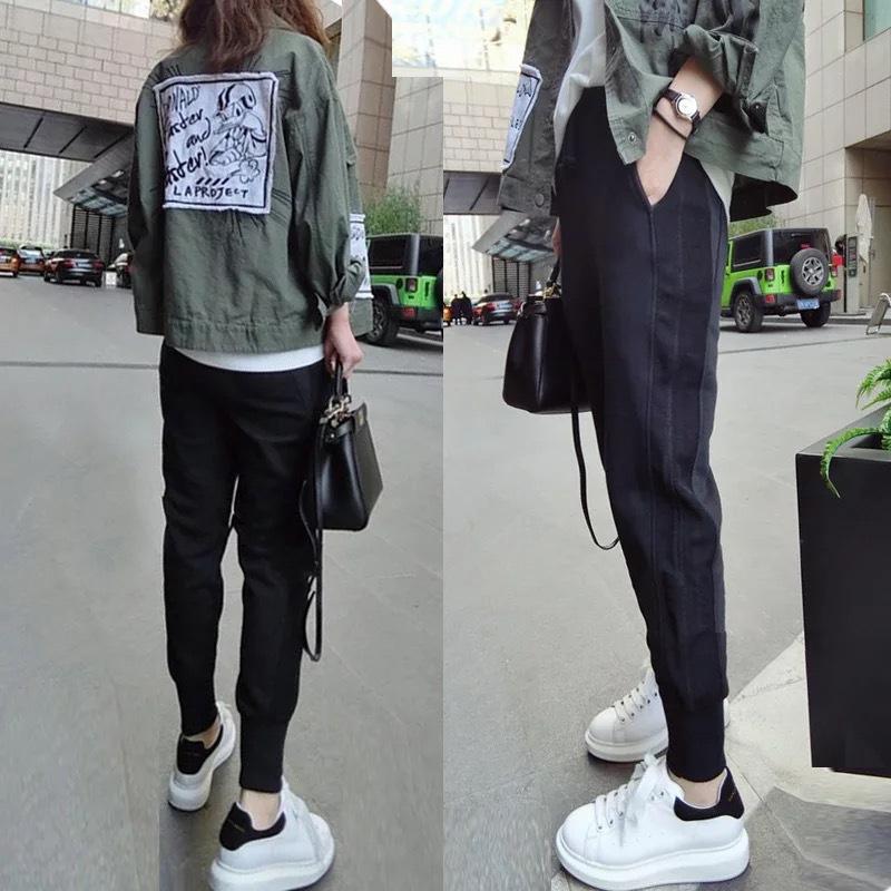 Women's Pants Spring Autumn Sports Thin Casual Trousers Student Feet Harem Pant