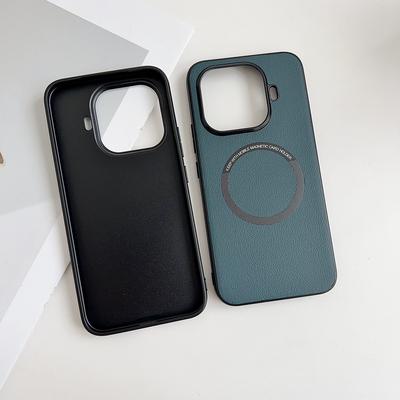 Luxury Solid Color Leather Magnetic Phone Case for Xiaomi 15 T Pro 15Ultra 14 T Pro 14Ultra for Magsafe Shockproof Protect Cover