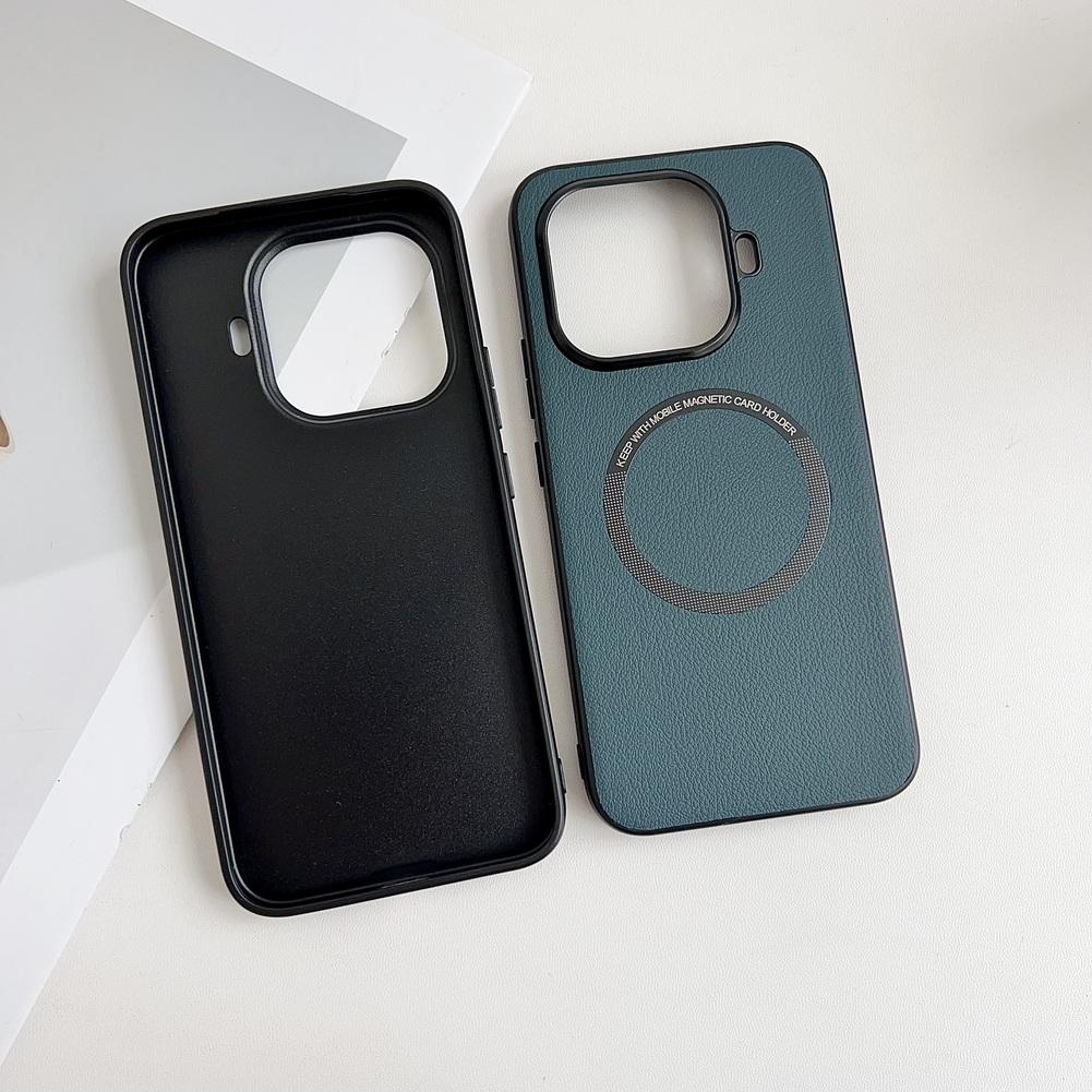 Luxury Solid Color Leather Magnetic Phone Case for Xiaomi 15 T Pro 15Ultra 14 T Pro 14Ultra for Magsafe Shockproof Protect Cover