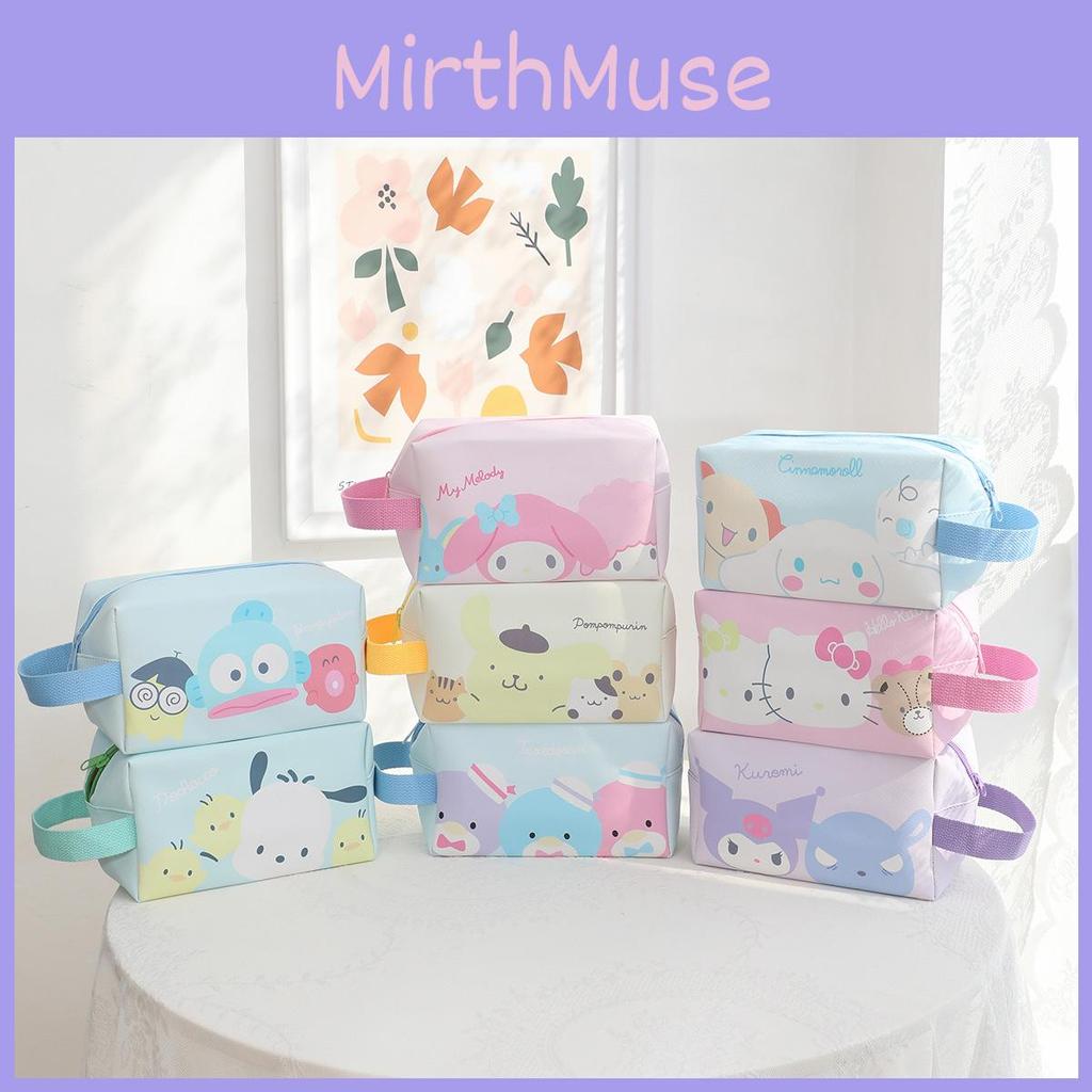 Head Pochacco Polka Dots Pu Travel Storage Bag For Cosmetics And Use Stationery