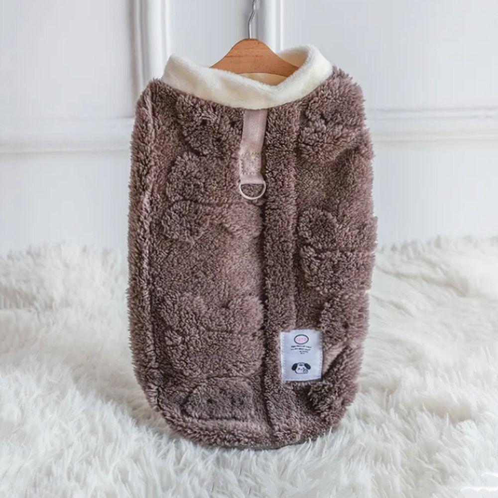 Warm Winter Warm Dog Vest Velvet Pet Traction Buckle Clothing Autumn Dog Pullover  for Cats/Kitten