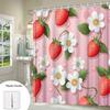 A Sweet Strawberry Shower Curtain: Bring a Touch of Nature To Your Bathroom with This Adorable Design Featuring Juicy