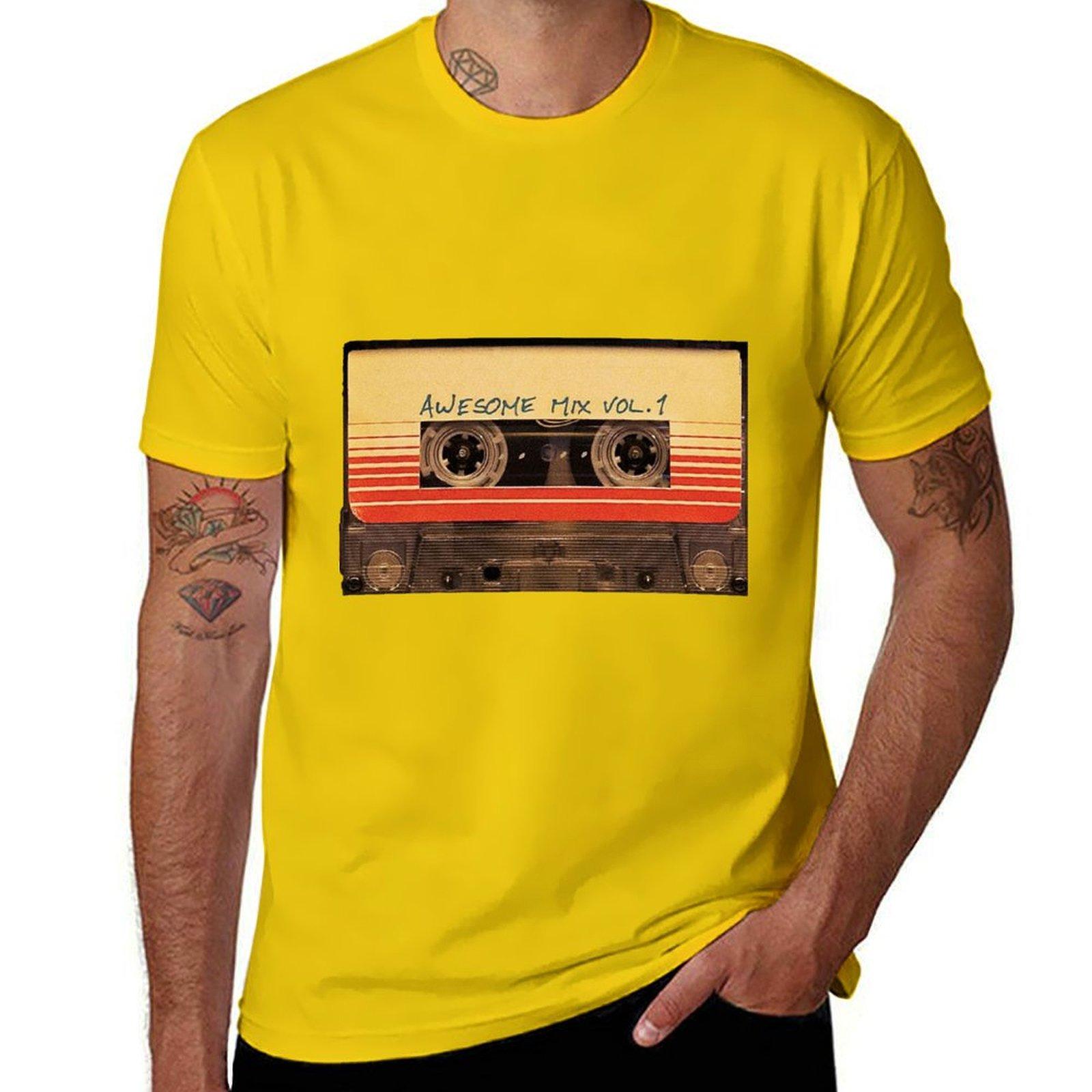 GUOYAN TOP Awesome Mix Vol.1 - Guardians of the Galaxy T-shirt sneldrogend blanco jongens wit sportfans t-shirt voor heren 4XL