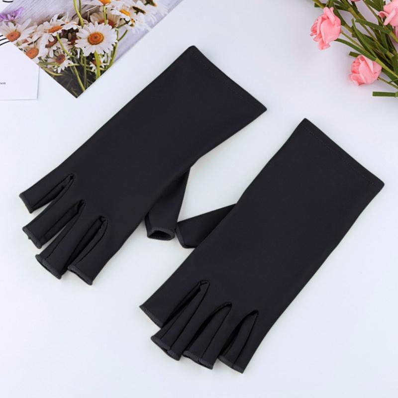 Gloves For Gel Nail Lamp Shield Gloves For Gel Manicure Fingerless Glove Nail for Protection Radiation