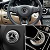 AOKV7 52mm for Mercedes Benz W212 W205 W211 W213 W210 W220 W204 W202 W176 W246 GLA Car Steering Wheel Center Logo Emblem Alloy Sticker