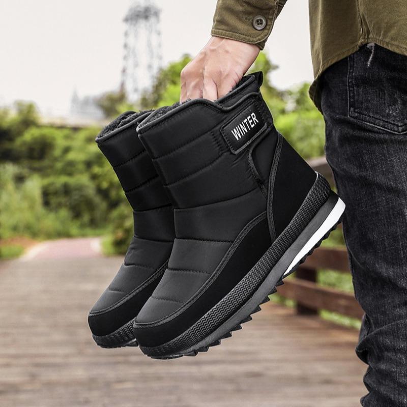 Men's Boots Fashion High-top Cotton Shoes Winter Plush Warm Snow Boots Outdoor Non-slip Platform Boot Mens Ankel Boots Botas2025