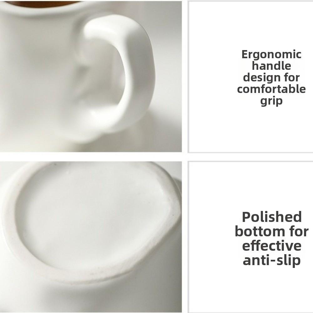 Gesichtsform Kussgesicht Tassen mit Tablett Kaffeetasse Einzigartige Künstlerische Keramiktasse Für den Heimgebrauch