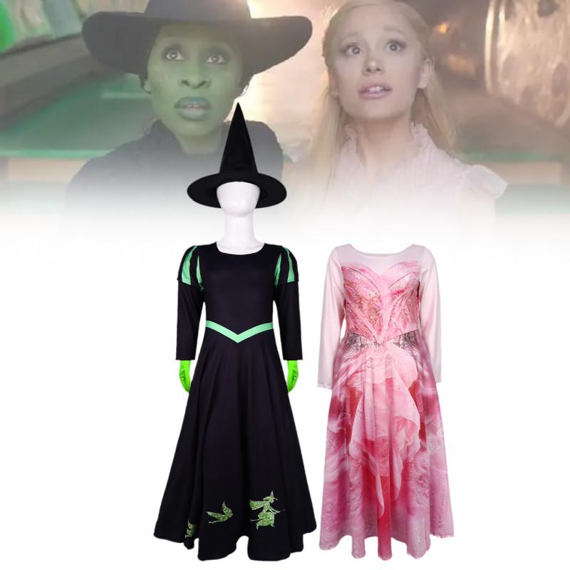 Costume da Cosplay di Halloween Malvagio Per Personaggi Magici In Morbido Tessuto di Poliestere