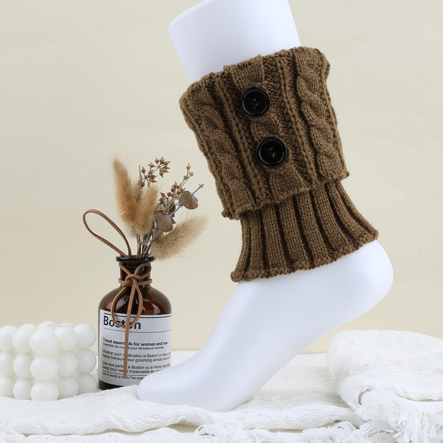 

Женские вязаные носки, теплые наколенники, женские чехлы для ног One Size хаки