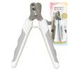 Petpia Cat Nail Guillotine Double Hole Nipper Prevents Ingrown Stainless Steel Clippers, Type, Shape, Type, Nails, (White)