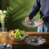 Luxury European Glass Fruit Bowl Set: Irregular Lace Design for Home & Coffee Table