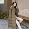 Veste en duvet premium pour femme hiver nouvelle épaissie à capuche grande couette duvet de canard blanc longueur genou ample style étranger manteau
