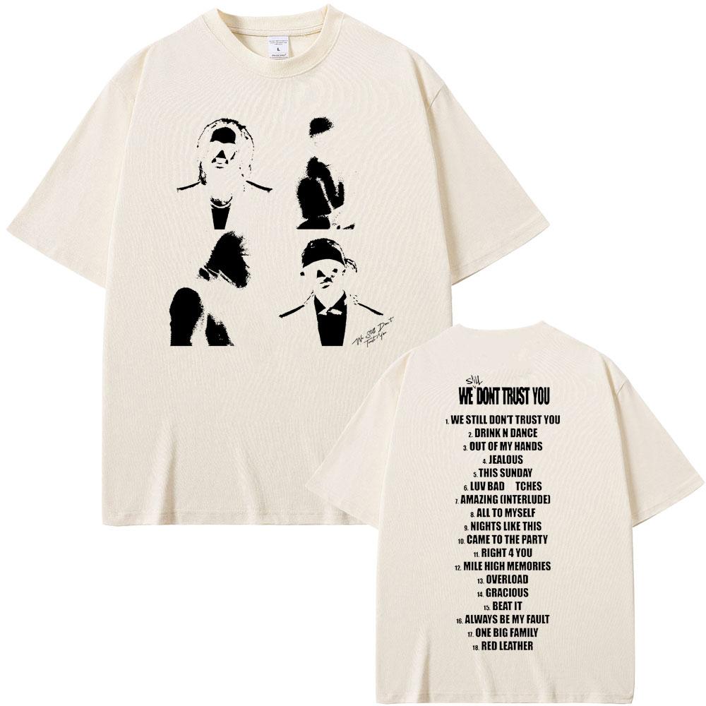 New Hot Sale Rapper Metro Boomin and Future We Don't Trust You Graphic Print T Shirts Men Hip Hop Oversized T-shirts Streetwear
