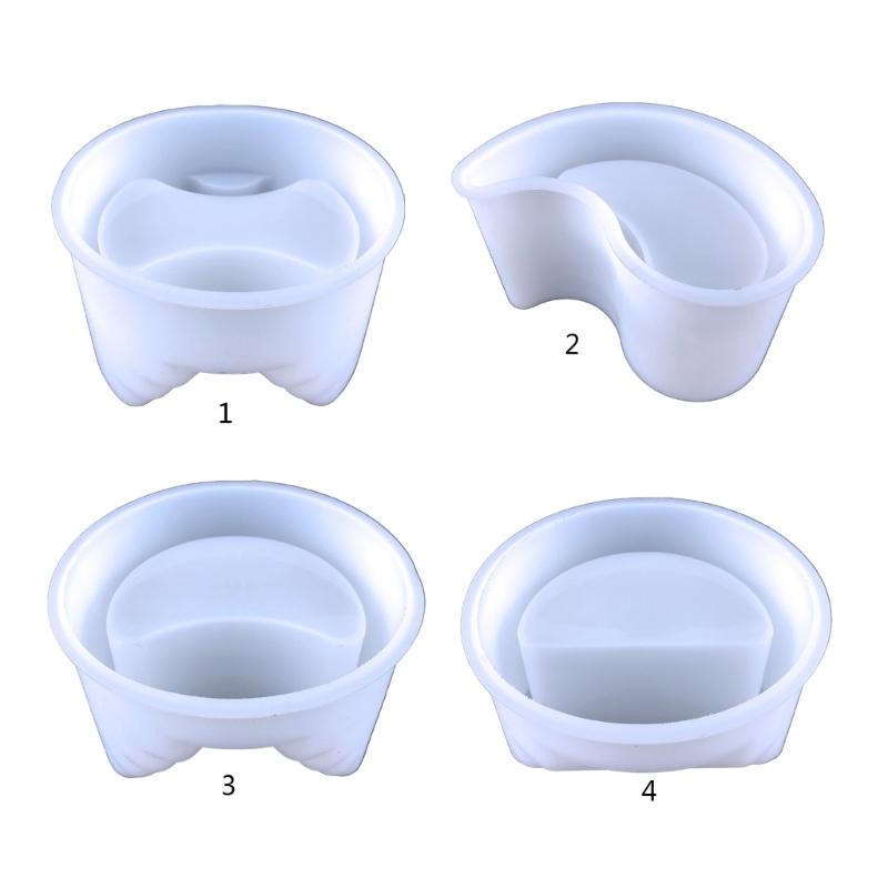 Candle Holder Resin Mold,Cement Gypsum Flower Pot Silicone Molds Epoxy Resin Casting Molds for DIY Jewelry Storage Box