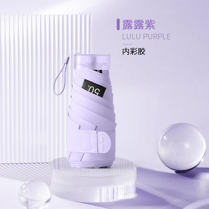 Mini 50% Umbrella, Small Sunscreen, Uv Protection, Ultra-Light Umbrella, Folding Umbrella, Advanced Weather And Rain Parasol